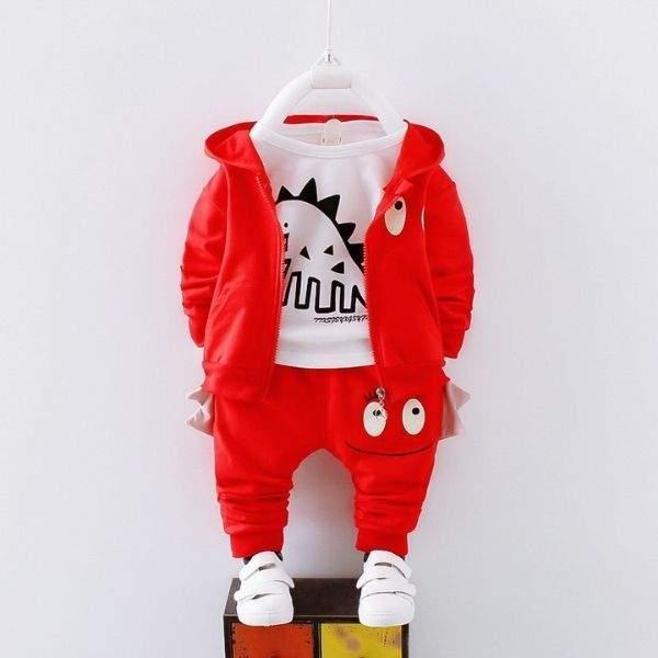 Conjunto Moletom Dinossauros Bebê Menino 3 pcs