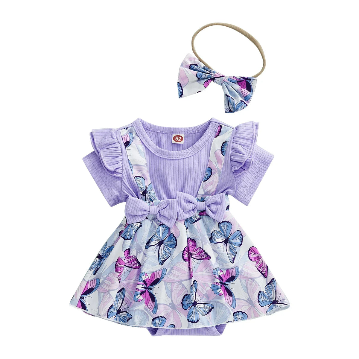 Romper Baby Borboletas + Faixa