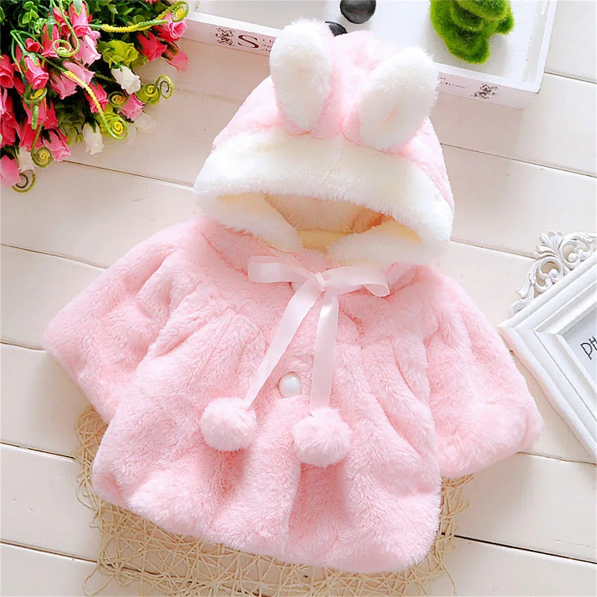 Casaco Infantil Pompom Orelhinhas