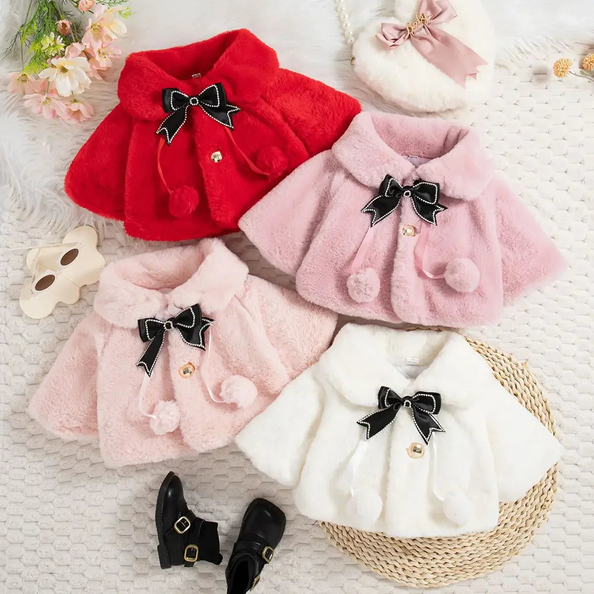 Casaquinho Infantil Lacinho Pompom