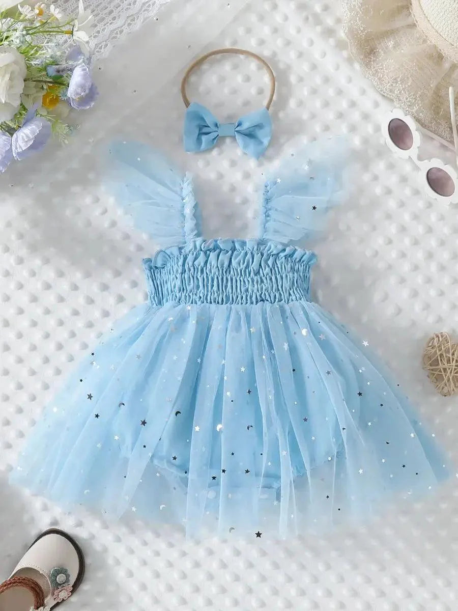 Romper Infantil Estrelinhas + Faixa