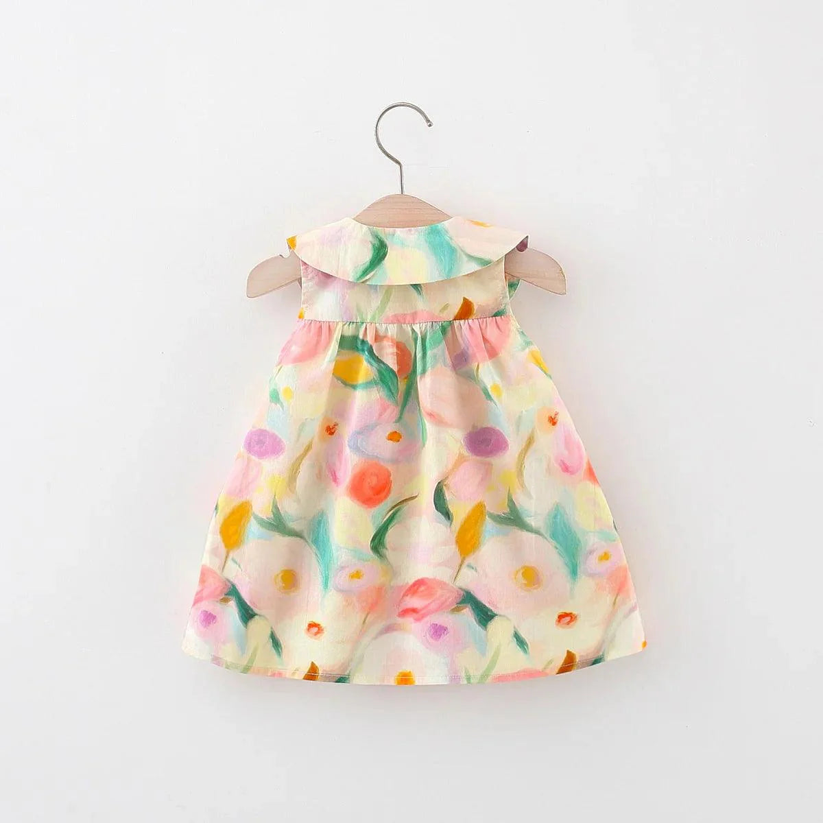 Vestido Infantil Floral + Bolsinha Flor