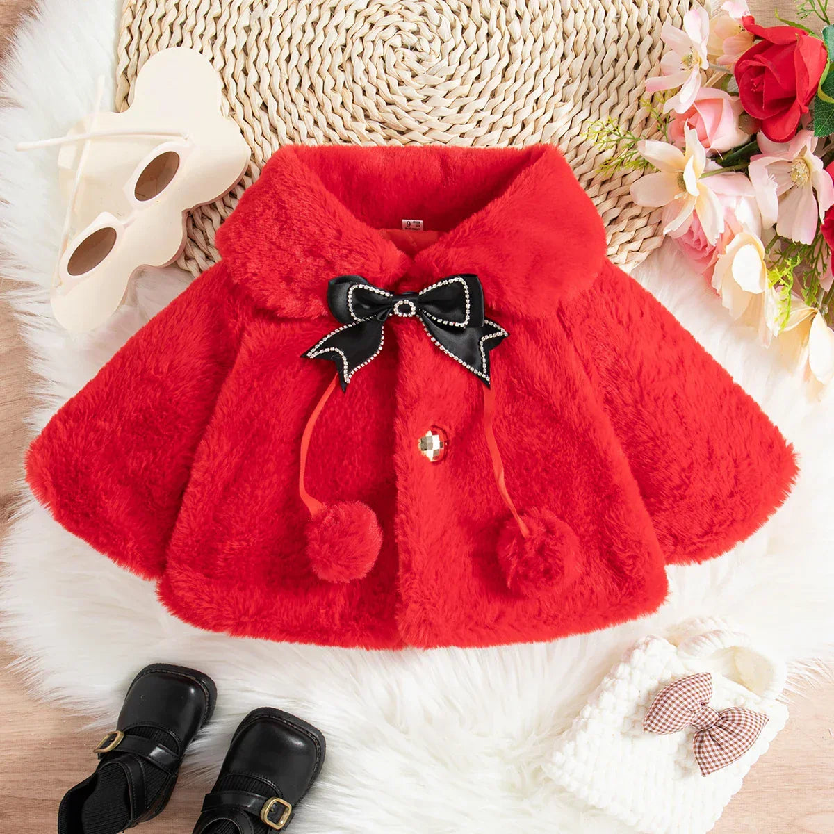 Casaquinho Infantil Lacinho Pompom